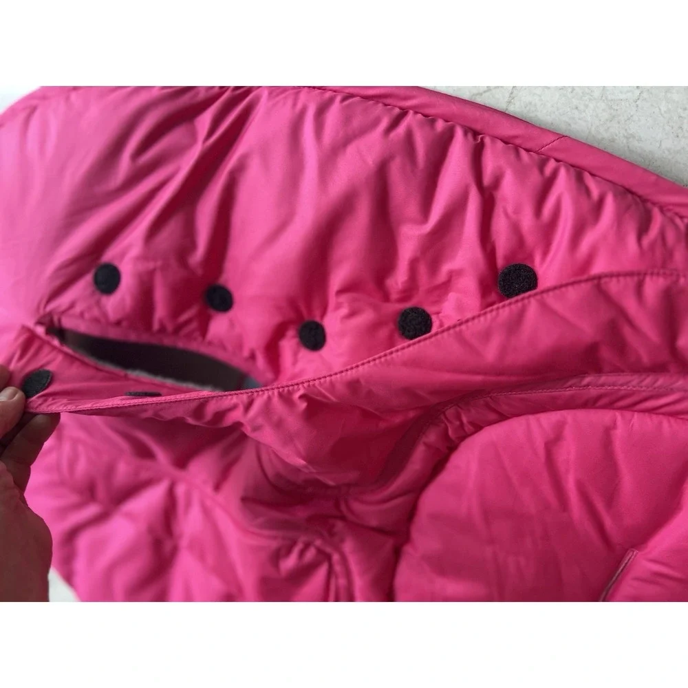 L.L.Bean Infant Stroller Bunting Bag Footmuff Pink Fleece Winter Cozy EUC